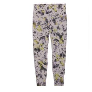 EUC Lululemon Align High-Rise Pant Sz 0, Radial Tie Dye 7/8 Length Mauve Legging